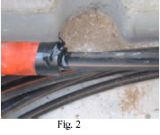 Fig 2 Microduct marked with a red stripe