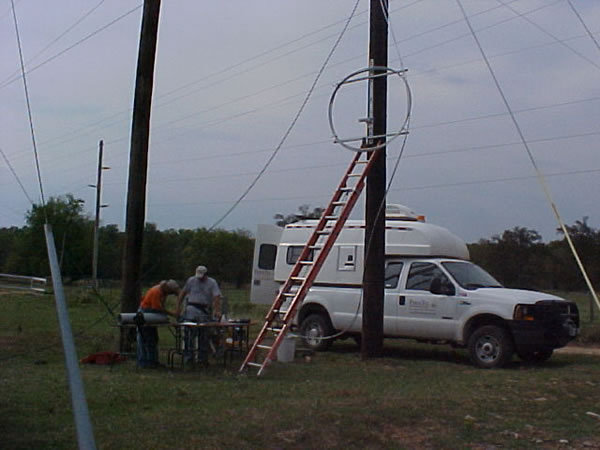 OPGW work performed in 2006 for KAMO POWER in Oklahoma.