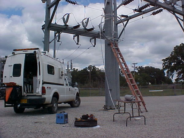 OPGW work performed in 2006 for KAMO POWER in Oklahoma.