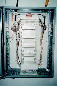 Completed splice in an ATT OCEF cabinet