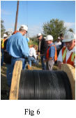 Hand turning the cable spool